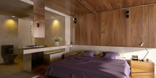 cama-violeta-laminado-madera